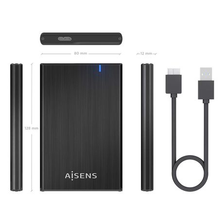 CAJA EXTERNA AISENS 2.5 9.5MM SATA A USB 3.0/USB3.1 GEN1 NEGRA - Imagen 6 de 9 CAJA EXTERNA AISENS 2.5 9.5MM SATA A USB 3.0/USB3.1 GEN1 NEGRA - Imagen 6 de 9