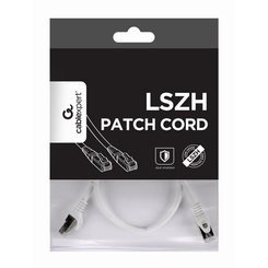CABLE RED S-FTP GEMBIRD CAT 6A LSZH BLANCO 0,5 M