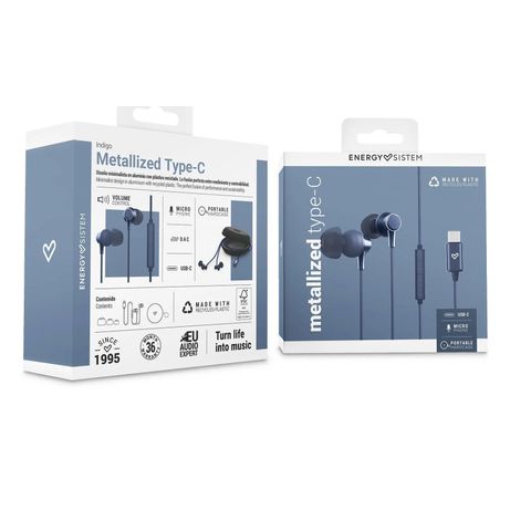 AURICULARES ENERGY SISTEM METALLIZED TYPE C INDIGO - Imagen 8 de 8 AURICULARES ENERGY SISTEM METALLIZED TYPE C INDIGO - Imagen 8 de 8