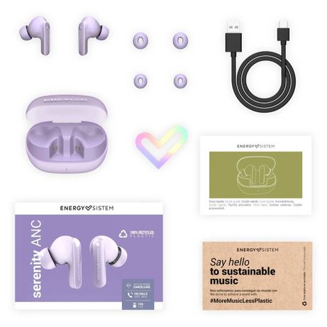 AURICULARES ENERGY SISTEM TRUE WIRELESS SERENITY ANC LAVENDER - Imagen 8 de 8 AURICULARES ENERGY SISTEM TRUE WIRELESS SERENITY ANC LAVENDER - Imagen 8 de 8