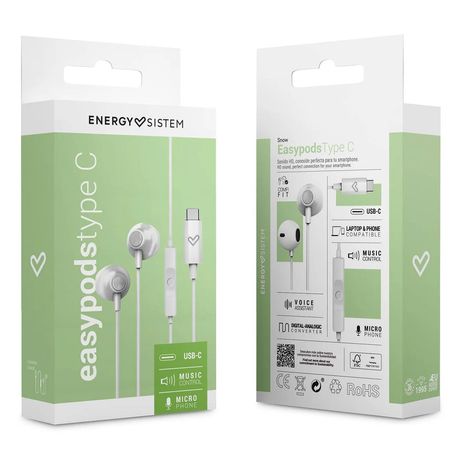AURICULARES ENERGY SISTEM EASY PODS TYPE C SNOW - Imagen 8 de 8 AURICULARES ENERGY SISTEM EASY PODS TYPE C SNOW - Imagen 8 de 8
