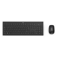 HAMA teclado y rat  n inal  mbrico  alcance del bluetooth de hasta 8 metros   Cortino ESPA     OL  Color negro