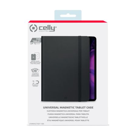 CELLY FUNDA TABLET UNIVERSAL HASTA 11 PULGADAS MAGNETICA NEGRA - Imagen 4 de 4 CELLY FUNDA TABLET UNIVERSAL HASTA 11 PULGADAS MAGNETICA NEGRA - Imagen 4 de 4