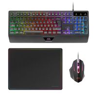 Miniatura 2 de TECLADO MOUSE Y ALFOMBRILLA MARS GAMING MCP124 FRANCES RGB H-MECH, MOUSE HUANO RGB 3200dpi,