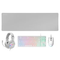 Miniatura 2 de PACK TECLADO MOUSE HEADSET Y ALFOMBRILLA MARS GAMING MCP-RGB3 WHITE TECLADO TKL H-MECH RED MOUSE RGB FLOW 3200DPI HEADSET FRGB ANC ALFOMBRILLA XXL