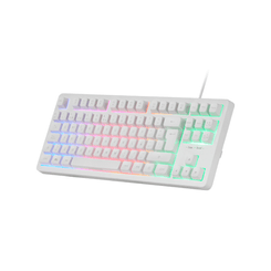 TECLADO H-MECH GAMING MARS GAMING MK023 FRANCES COLOR BLANCO TAMA??O COMPACTO TKL ILUMINACION RGB