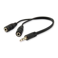 Miniatura 2 de CABLE AUDIO MINI JACK 3.5MM MACHO A 2  JACK 3.5MM HEMBRA