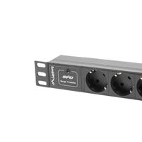 Miniatura 4 de REGLETA LANBERG 1U 16A 3X SCHUKO RACK 10" 2M NEGRO
