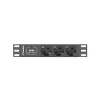 Miniatura 5 de REGLETA LANBERG 1U 16A 3X SCHUKO RACK 10" 2M NEGRO