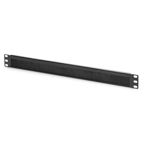 Cable Brush Management Panel 19 1U 44x483x11 mm brush size 27x423 mm, color black (RAL 9005 - Imagen 1 de 6 Cable Brush Management Panel 19 1U 44x483x11 mm brush size 27x423 mm, color black (RAL 9005 - Imagen 1 de 6