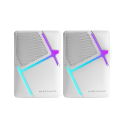 ALTAVOCES 2.0 MARS GAMING MSHW BLANCO 10W ILUMINACION RGB CONTROL DE VOLUMEN JACK 3.5mm