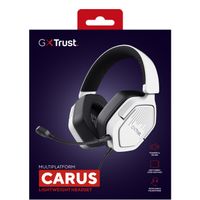 Miniatura 10 de HEADSET TRUST GXT 492 CARUS BLANCO CABLE 120cm JACK 3.5mm