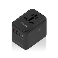 Miniatura 2 de AISENS Adaptador Enchufe Universal Para Viaje EU USA UK AU Con Cargador USB GaN  2xUSB A  A1 QC3 0   3xUSB C  C1 PD3 0  35W  Negro