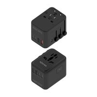 Miniatura 3 de AISENS Adaptador Enchufe Universal Para Viaje EU USA UK AU Con Cargador USB GaN  2xUSB A  A1 QC3 0   3xUSB C  C1 PD3 0  35W  Negro