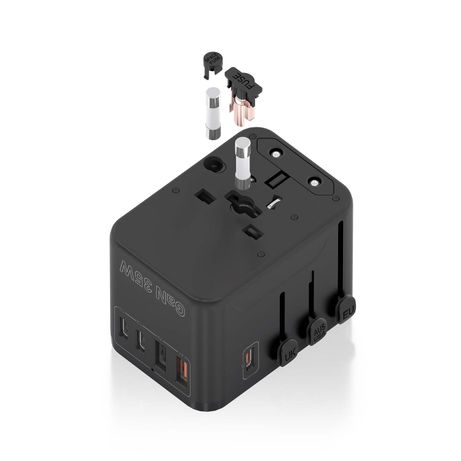 AISENS Adaptador Enchufe Universal Para Viaje EU USA UK AU Con Cargador USB GaN 2xUSB A A1 QC3 0 3xUSB C C1 PD3 0 35W Negro - Imagen 4 de 8 AISENS Adaptador Enchufe Universal Para Viaje EU USA UK AU Con Cargador USB GaN 2xUSB A A1 QC3 0 3xUSB C C1 PD3 0 35W Negro - Imagen 4 de 8