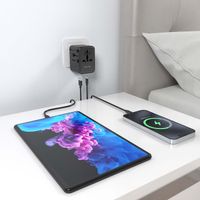 Miniatura 7 de AISENS Adaptador Enchufe Universal Para Viaje EU USA UK AU Con Cargador USB GaN  2xUSB A  A1 QC3 0   3xUSB C  C1 PD3 0  35W  Negro