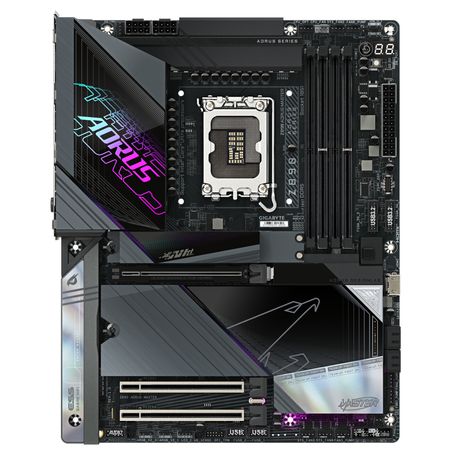 GIGABYTE Intel Placa base Z890 AORUS MASTER - Compatible con procesadores Intel Core Ultra (Serie 2), 18+1+2 fases VRM, hasta 9500MHz DDR5 (OC), 2xPC - Imagen 3 de 6 GIGABYTE Intel Placa base Z890 AORUS MASTER - Compatible con procesadores Intel Core Ultra (Serie 2), 18+1+2 fases VRM, hasta 9500MHz DDR5 (OC), 2xPC - Imagen 3 de 6