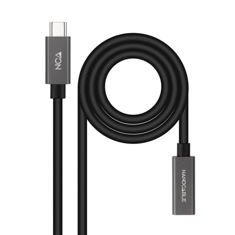 Nanocable Cable USB 3.2 Gen2 USB-C M/H 2 M Negro - Imagen 2 de 7 Nanocable Cable USB 3.2 Gen2 USB-C M/H 2 M Negro - Imagen 2 de 7