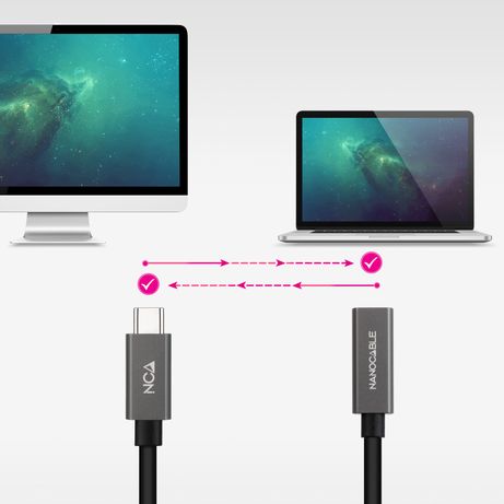 Nanocable Cable USB 3.2 Gen2 USB-C M/H 2 M Negro - Imagen 6 de 7 Nanocable Cable USB 3.2 Gen2 USB-C M/H 2 M Negro - Imagen 6 de 7
