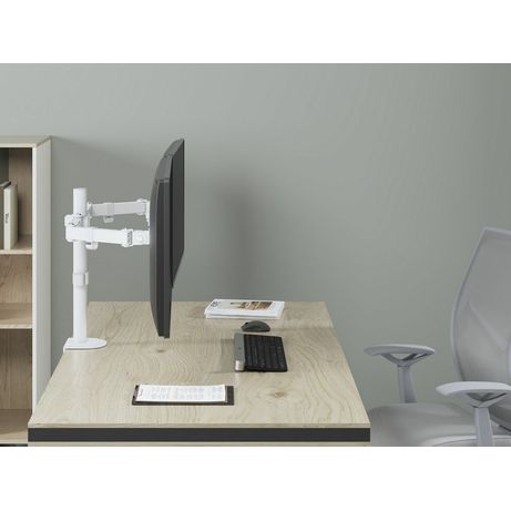 SOPORTE DE MESA EQUIP 650167 PARA 2 PANTALLAS 17"-32" BRAZO INCLINABLE Y GIRATORIO 360 COLOR BLANCO - Imagen 8 de 10 SOPORTE DE MESA EQUIP 650167 PARA 2 PANTALLAS 17"-32" BRAZO INCLINABLE Y GIRATORIO 360 COLOR BLANCO - Imagen 8 de 10