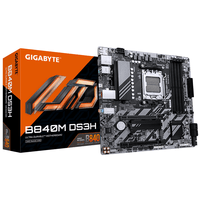 Miniatura 1 de GIGABYTE AMD  B840M DS3H Placa base - Procesadores AMD Ryzen 9000, VRM de 8+2+2 fases, hasta 8200 MHz DDR5, 2xPCIe 4.0 M.2, LAN 2.5GbE, USB 3.2 Gen 1