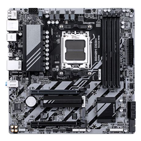 GIGABYTE AMD B840M DS3H Placa base - Procesadores AMD Ryzen 9000, VRM de 8+2+2 fases, hasta 8200 MHz DDR5, 2xPCIe 4.0 M.2, LAN 2.5GbE, USB 3.2 Gen 1 - Imagen 3 de 5 GIGABYTE AMD B840M DS3H Placa base - Procesadores AMD Ryzen 9000, VRM de 8+2+2 fases, hasta 8200 MHz DDR5, 2xPCIe 4.0 M.2, LAN 2.5GbE, USB 3.2 Gen 1 - Imagen 3 de 5