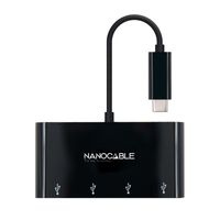 Miniatura 2 de ADAPTADOR NANO CABLE USB-C A 4XUSB3.0 0,10M USB-C/M-USB3.0/H NEGRO