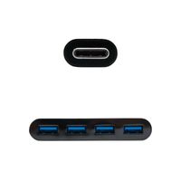 Miniatura 3 de ADAPTADOR NANO CABLE USB-C A 4XUSB3.0 0,10M USB-C/M-USB3.0/H NEGRO