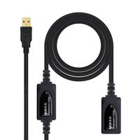 Miniatura 1 de NANOCABLE CABLE USB 2.0 PROLONGADOR CON AMPLIFICADOR, TIPO A/M-A/H, 15 M (10.01.0213)