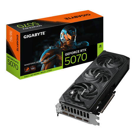 Tarjeta Gráfica Gigabyte GeForce RTX 5070 WINDFORCE OC SFF 12GB GDDR7 Reflex 2 RTX AI DLSS4 - Imagen 1 de 9 Tarjeta Gráfica Gigabyte GeForce RTX 5070 WINDFORCE OC SFF 12GB GDDR7 Reflex 2 RTX AI DLSS4 - Imagen 1 de 9
