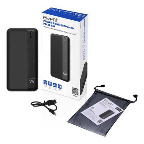 POWERBANK EWENT 22.5W 20000MAH 2TYPE-C/1TYPE-C/2USB-A - Imagen 4 de 4 POWERBANK EWENT 22.5W 20000MAH 2TYPE-C/1TYPE-C/2USB-A - Imagen 4 de 4