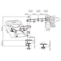 Miniatura 4 de SOPORTE DE MESA GEMBIRD AJUST CON BRAZO PARA MONITOR Y BANDEJA PARA PORTATIL