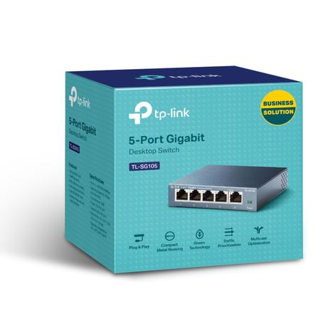 SWITCH 5 PUERTOS 10/100/1000 TP-LINK TL-SG105 - Imagen 4 de 4 SWITCH 5 PUERTOS 10/100/1000 TP-LINK TL-SG105 - Imagen 4 de 4