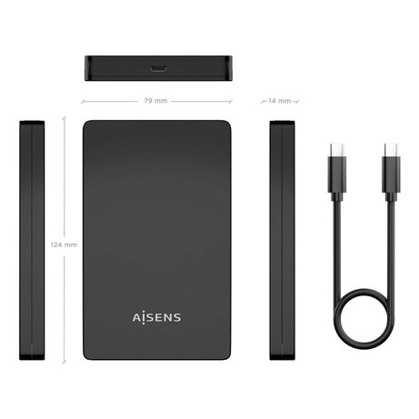 CAJA EXTERNA AISENS 2.5 9.5MM SATA A USB-C USB3.1 GEN1 NEGRA - Imagen 9 de 9 CAJA EXTERNA AISENS 2.5 9.5MM SATA A USB-C USB3.1 GEN1 NEGRA - Imagen 9 de 9