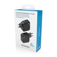 Miniatura 7 de AISENS Cargador GaN 100W  3xUSB C PD3 0 QC4 0  1xUSB A QC3 0  Negro