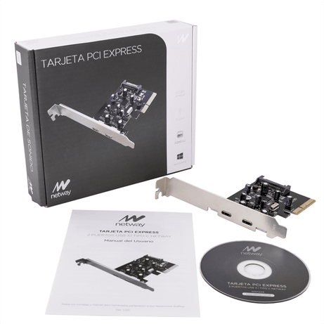 TARJETA PCI EXPRESS 2 PUERTOS USB 3.1 TIPO C NETWAY - Imagen 2 de 3 TARJETA PCI EXPRESS 2 PUERTOS USB 3.1 TIPO C NETWAY - Imagen 2 de 3