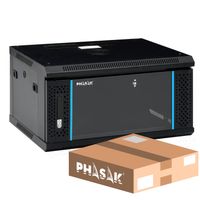 Miniatura 2 de PHASAK  Mural Rack PHASAK Pro 19" 6U Desmontado - Envio Flat Pack - PHO 2106D  Negro