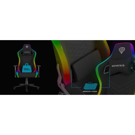 SILLA GAMING GENESIS TRIT 660 RGB NEGRA - Imagen 9 de 13 SILLA GAMING GENESIS TRIT 660 RGB NEGRA - Imagen 9 de 13