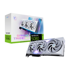 TARJETA GRAFICA MSI NVIDIA RTX 5080 GAMING TRIO OC WHITE | 16GB GDDR7 | DLSS 4