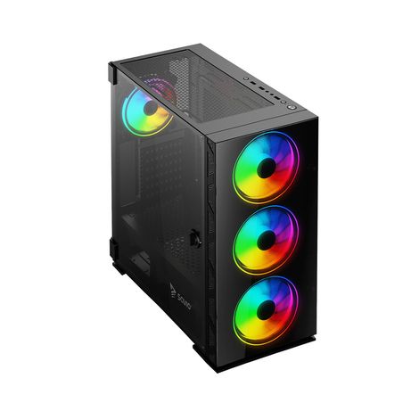 SAVIO PC Case Prime X1 ARGB Glass Black RGB Negro - Imagen 8 de 9 SAVIO PC Case Prime X1 ARGB Glass Black RGB Negro - Imagen 8 de 9
