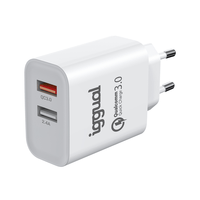 Miniatura 1 de iggual Cargador 2xUSB carga rápida QC3.0 30W