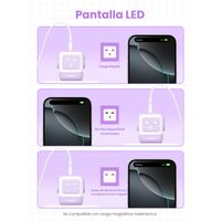 Miniatura 9 de CARGADOR PARA MOVIL VARIOS ROBOT USB-A+2C 65W PURPLE