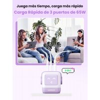 Miniatura 10 de CARGADOR PARA MOVIL VARIOS ROBOT USB-A+2C 65W PURPLE