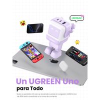 Miniatura 11 de CARGADOR PARA MOVIL VARIOS ROBOT USB-A+2C 65W PURPLE