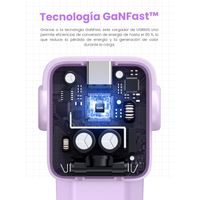 Miniatura 14 de CARGADOR PARA MOVIL VARIOS ROBOT USB-A+2C 65W PURPLE