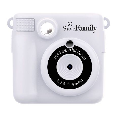 SaveFamily Print Camara de fotos infantil instant nea Digital Videos Musica Zoom Flash Incluye 2 Rollos de Papel 400 Fotos BLANCA - Imagen 2 de 5 SaveFamily Print Camara de fotos infantil instant nea Digital Videos Musica Zoom Flash Incluye 2 Rollos de Papel 400 Fotos BLANCA - Imagen 2 de 5