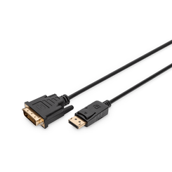 Cable adaptador DisplayPort  DP - DVI (24+1) M/M  2 m  con bloqueo  compatible con DP 1.1a  CE sw