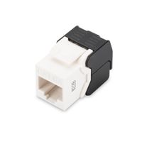 Miniatura 2 de Cat 6A Keystone Jack, unshielded RJ45 to LSA, tool free connection, incl. cable tie white