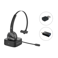 Miniatura 1 de HEADSET BLUETOOTH CONCEPTRONIC CON BASE DE CARGA ADAPTADOR BLUETOOTH INCLUIDO POLONA03BDA