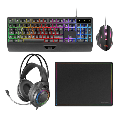 MARS GAMING TECLADO+RATON+ALFOMBRILLA+AURICULAR - Imagen 1 de 7 MARS GAMING TECLADO+RATON+ALFOMBRILLA+AURICULAR - Imagen 1 de 7